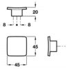 Cupboard Knob Handle M4TEC Argyll Q3 Cabinet Knobs & Handles Bedrooms Plus 