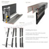 Graphite Shaker Sliding Wardrobe Doors - 2 Door Shorewood Panel - Made To Measure Sliding Doors SpacePro 
