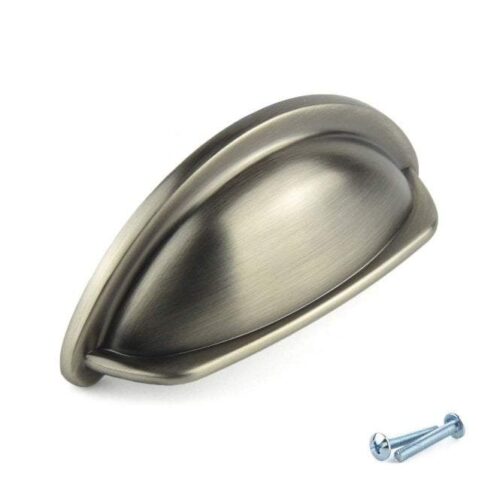 Pewter Drawer Cup Pull Handle M4TEC Dalmally D7 Cabinet Knobs & Handles M4TEC