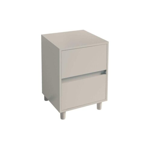 Space Pro 2 Drawer Soft Close Bedside Unit Household Storage Drawers SpacePro Cashmere