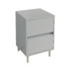 Space Pro 2 Drawer Soft Close Bedside Unit Household Storage Drawers SpacePro Light Grey 