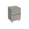Space Pro 2 Drawer Soft Close Bedside Unit Household Storage Drawers SpacePro Stone Grey 