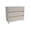 Space Pro 3 Drawer Deluxe Chest with Soft Close Household Storage Drawers SpacePro Cashmere 