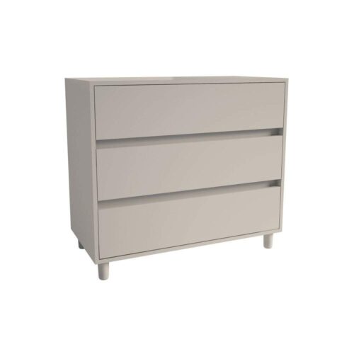 Space Pro 3 Drawer Deluxe Chest with Soft Close Household Storage Drawers SpacePro Cashmere