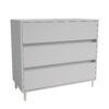 Space Pro 3 Drawer Deluxe Chest with Soft Close Household Storage Drawers SpacePro Light Grey 