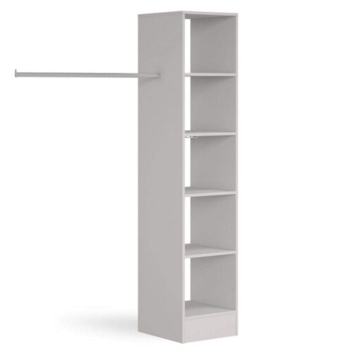 Space Pro Cashmere Deluxe Tower Shelving Unit with 5 Shelves and Hanging Bars Shelving SpacePro 450mm