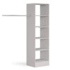 Space Pro Cashmere Deluxe Tower Shelving Unit with 5 Shelves and Hanging Bars Shelving SpacePro 600mm 