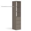 Space Pro Stone Grey Deluxe 3 Drawer Tower Shelving Unit with Hanging Bars Shelving SpacePro 450mm 