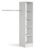 Space Pro White Deluxe Tower Shelving Unit with 5 Shelves and Hanging Bars Shelving SpacePro 450mm 